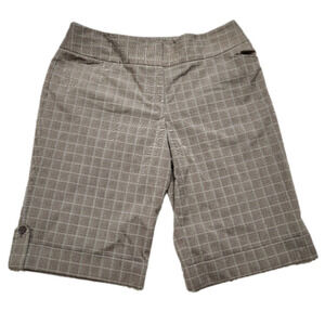 Size 18 Dressy Bermuda shorts  High waist Plaid Knee length LANE BRYANT